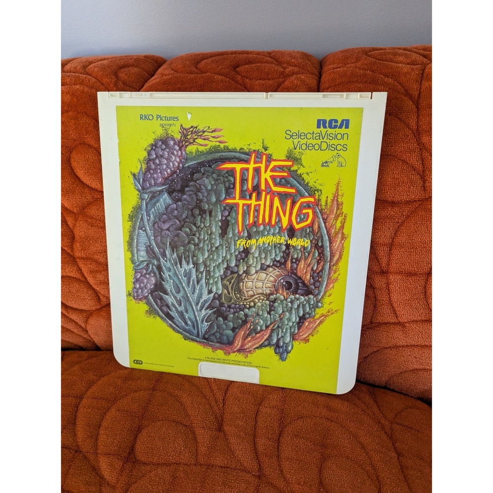 Vintage 1981 THE THING RCA selectivision video disc. Halloween decor /collectabl